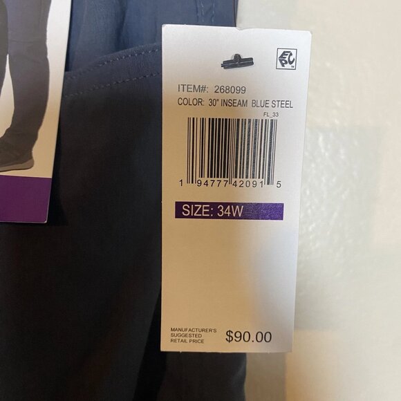 NWT Free Country Men's Nylon Stretch Convertible Pants Shorts Zip Hiking 34x30 - Picture 6 of 7